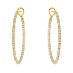 Boucles d'oreilles Créoles Or jaune Diamant - Castafiore