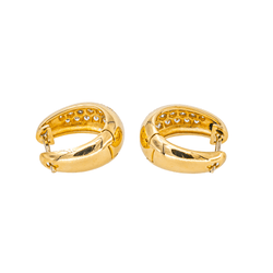 Boucles d'oreilles Créoles Or jaune Diamant - Castafiore