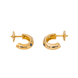Boucles d'oreilles Créoles Or jaune Saphir - Castafiore