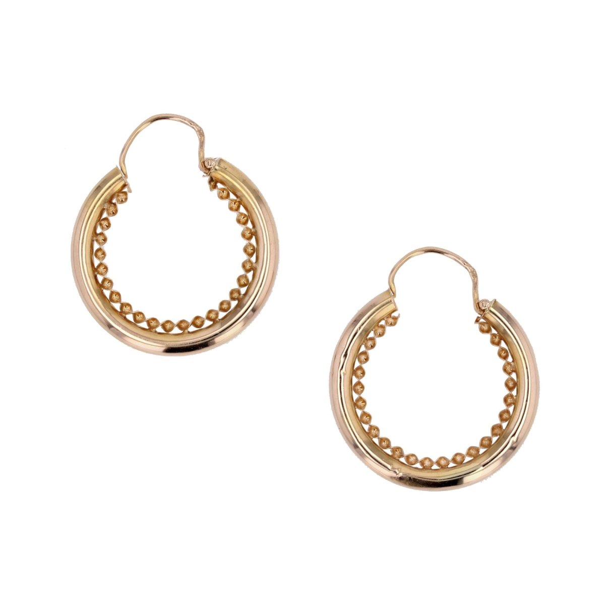 Boucles doreilles créoles or rose - Castafiore