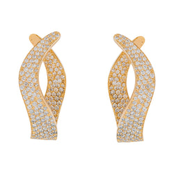 Boucles d'oreilles Créoles Or rose Diamant - Castafiore