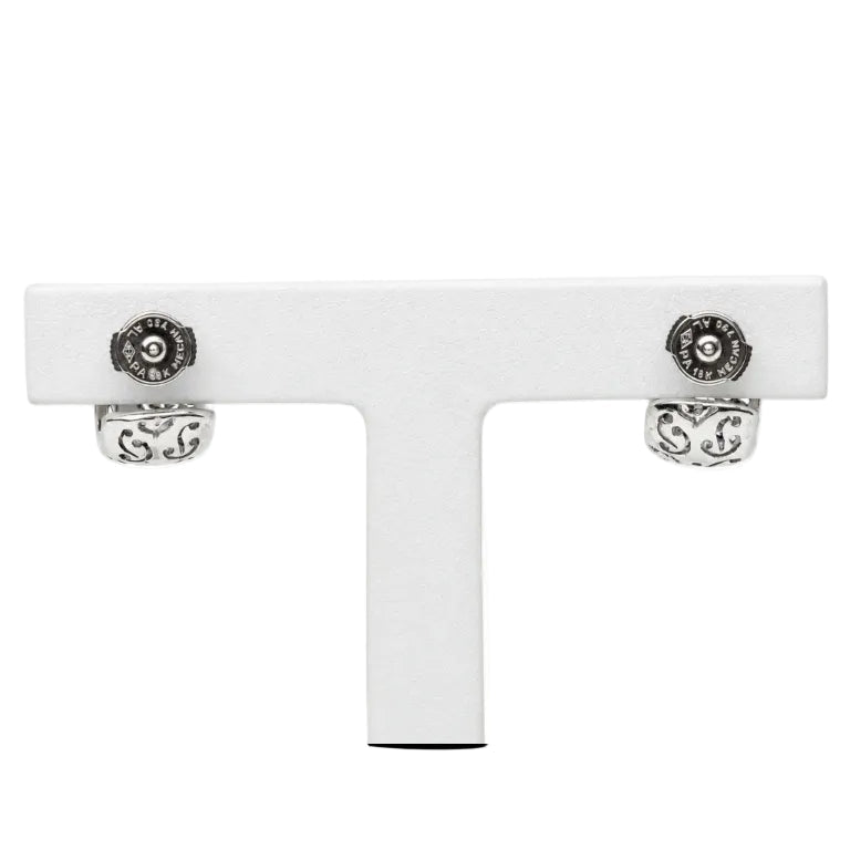 Boucles d’oreilles Créoles POIRAY en or blanc - Castafiore