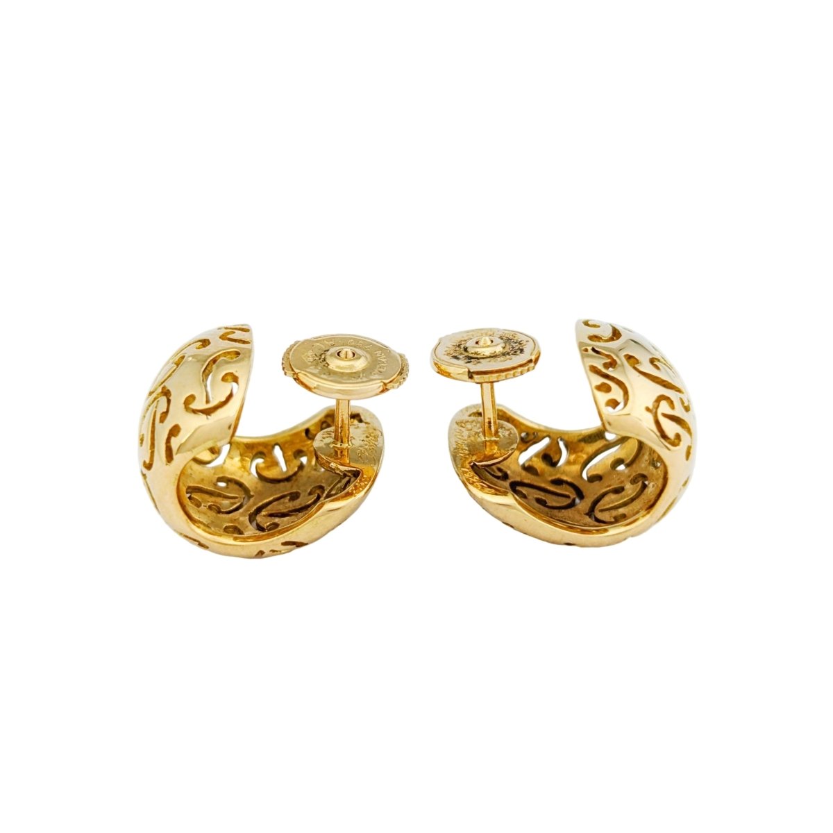 Boucles d'oreilles Créoles POIRAY en or jaune - Castafiore