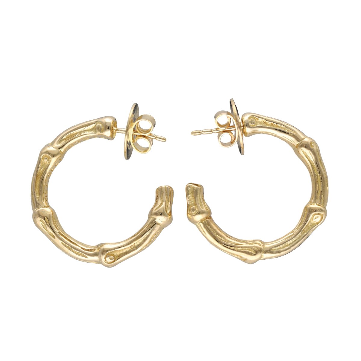 Boucles d'oreilles Créoles TIFFANY & CO. Bambou en or jaune - Castafiore