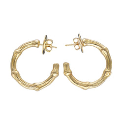 Boucles d'oreilles Créoles TIFFANY & CO. Bambou en or jaune - Castafiore