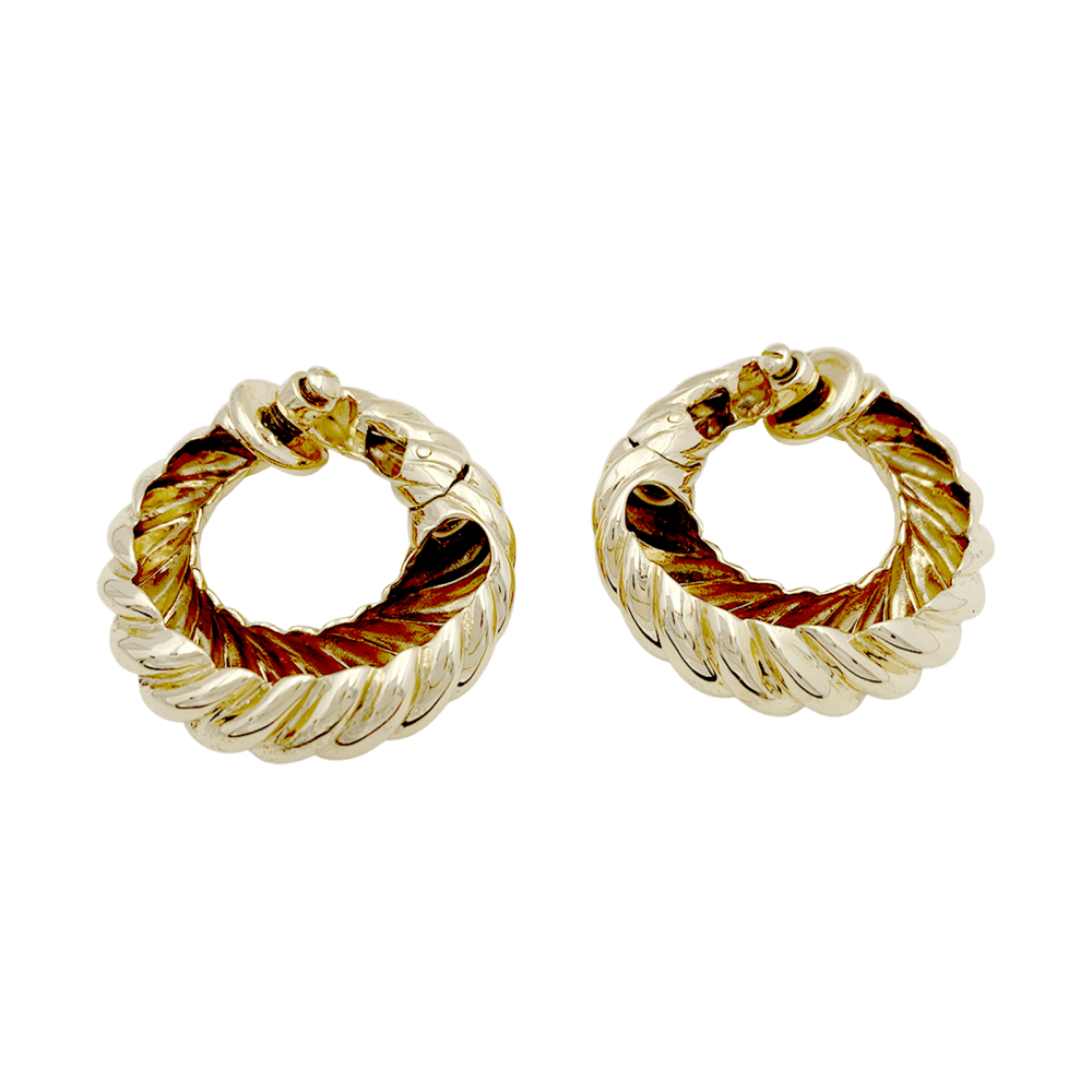 Boucles d'oreilles Créoles VAN CLEEF & ARPELS en or jaune - Castafiore