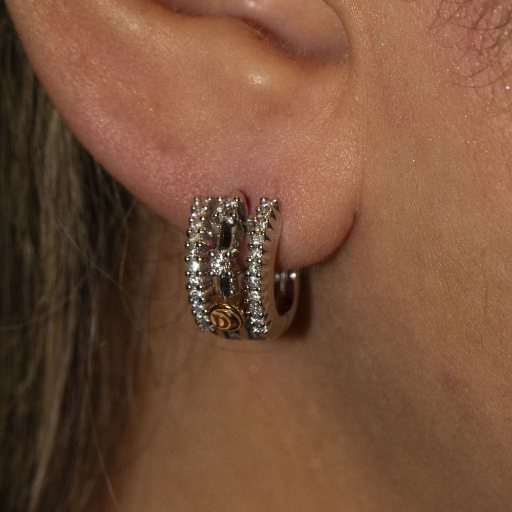 Boucles d'oreilles de marque DAMIANI en or bicolore - Castafiore