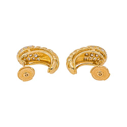Boucles d'oreilles Demi-créoles Or jaune Diamant - Castafiore