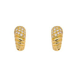 Boucles d'oreilles Demi-créoles Or jaune Diamant - Castafiore