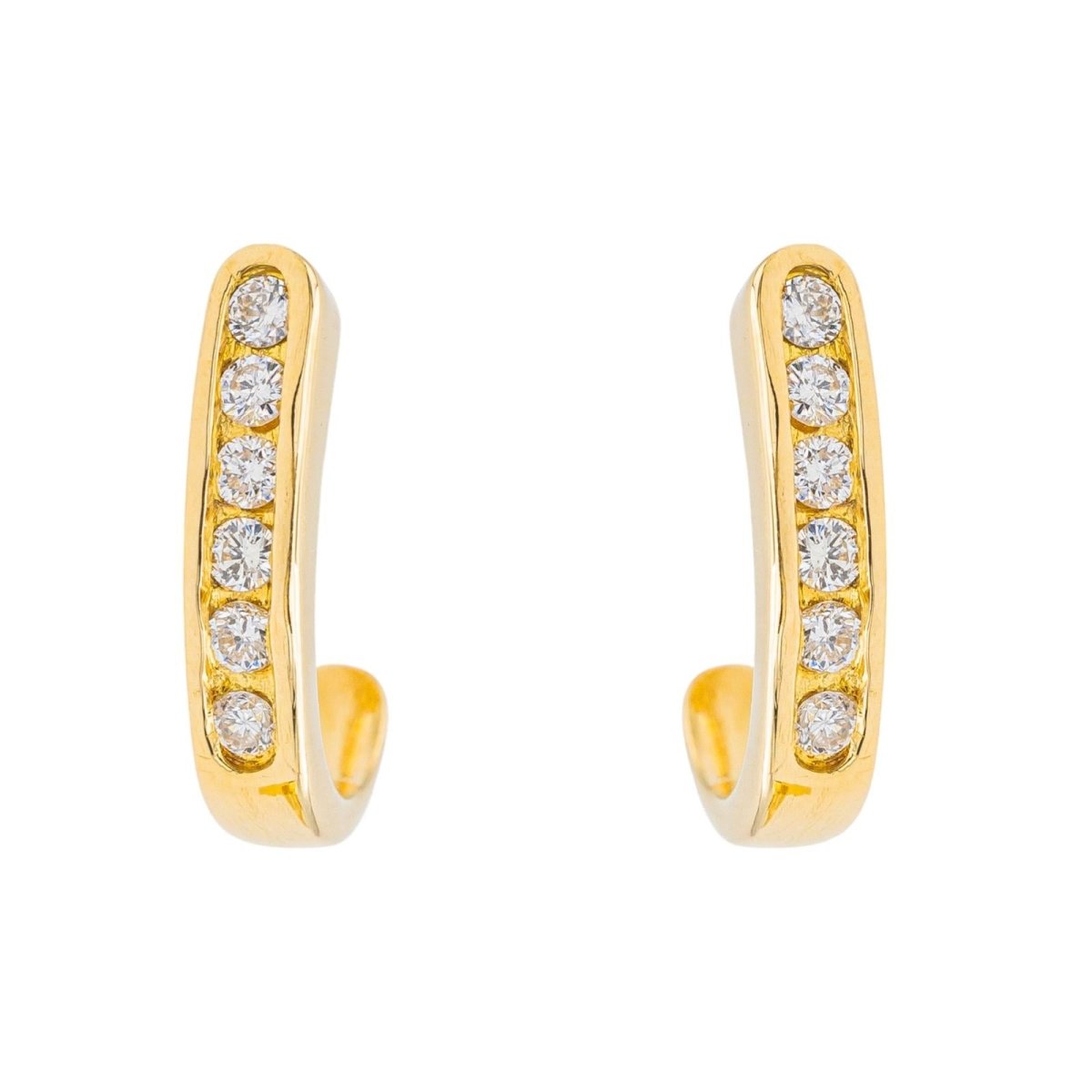 Boucles d'oreilles Diamant en or jaune - Castafiore