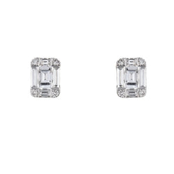 Boucles d'oreilles DIAMANTS Baguettes en or - Castafiore