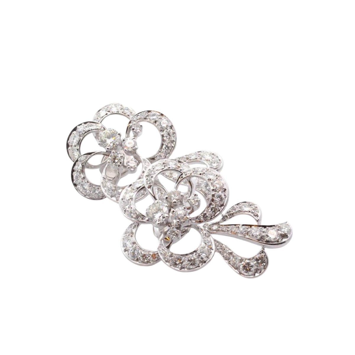 Boucles d'oreilles diamants des années 50 - Castafiore