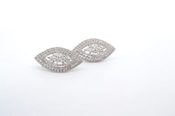 Boucles d'oreilles diamants en forme de marquise - Castafiore
