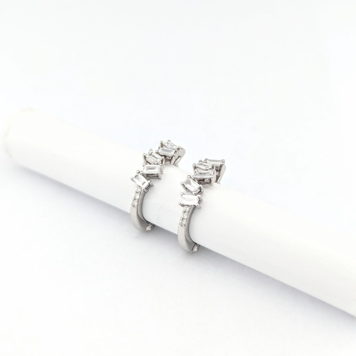 Boucles d'Oreilles Diamants en Or Blanc - Castafiore