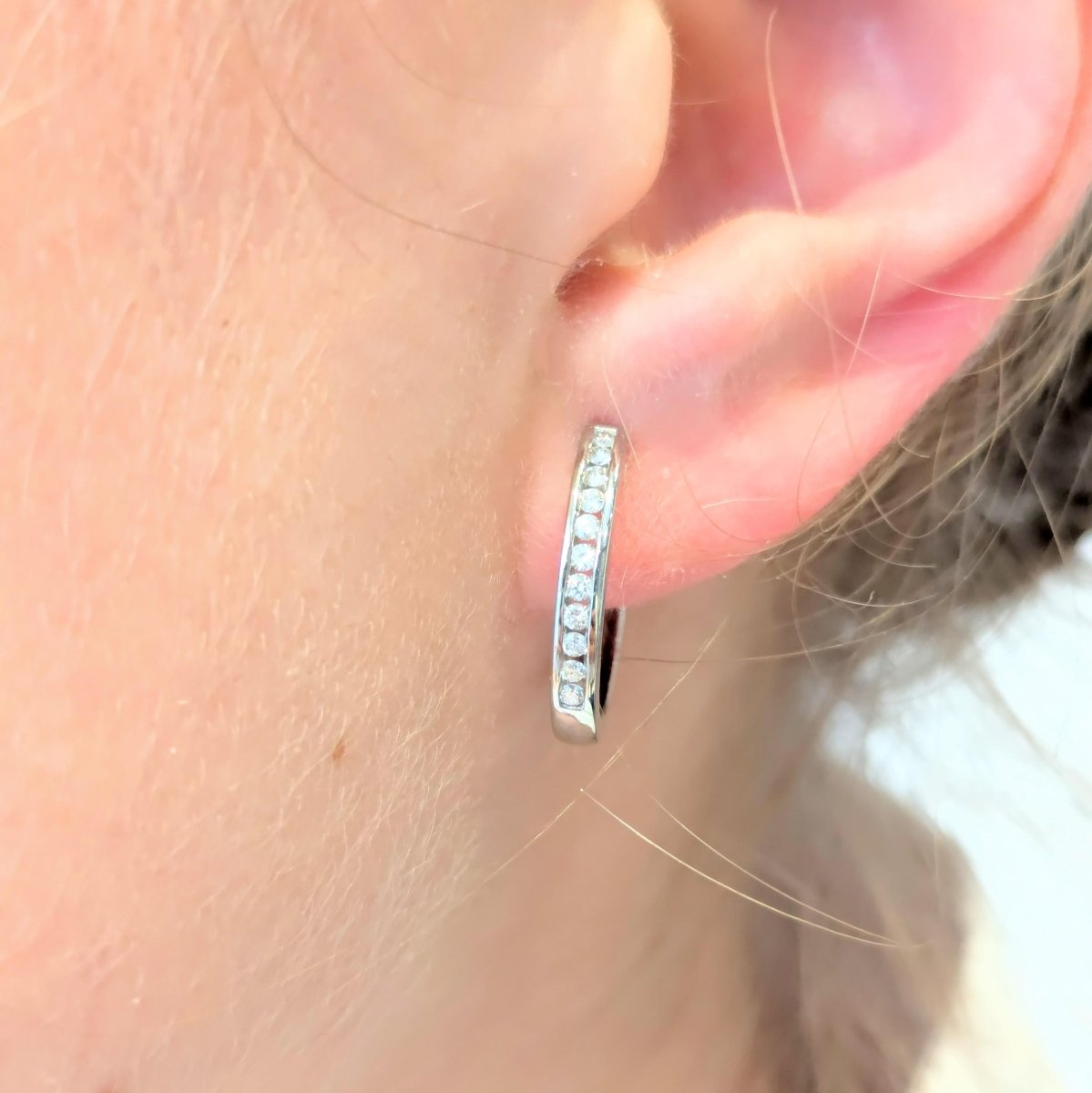 Boucles d'oreilles Diamants en Or Blanc - Castafiore