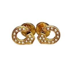 Boucles d'oreilles DINH VAN Menottes en or jaune et diamants - Castafiore