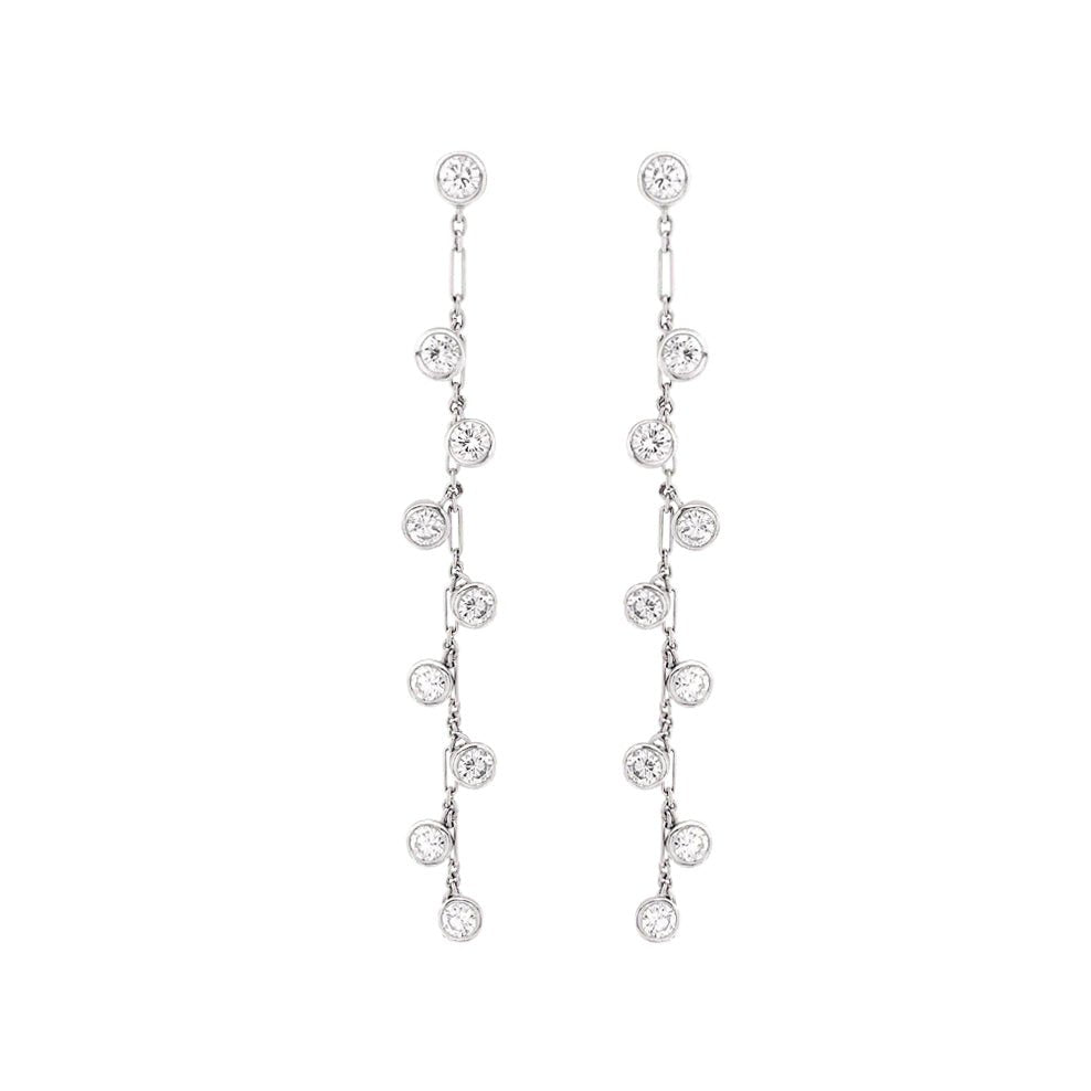 Boucles d'oreilles DIOR "Baby diamants" en or blanc et diamants - Castafiore