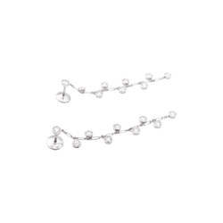 Boucles d'oreilles DIOR "Baby diamants" en or blanc et diamants - Castafiore