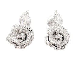 Boucles d'oreilles DIOR "Bagatelle" en or blanc et diamants - Castafiore