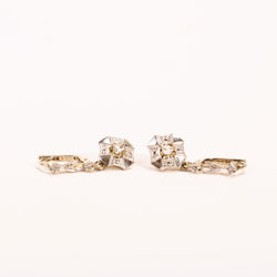Boucles d'oreilles Dormeuses Art Déco diamants en or - Castafiore