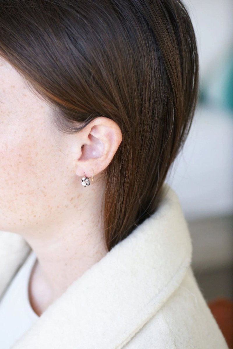 Boucles d'oreilles dormeuses diamants 0,50 Ct - Castafiore