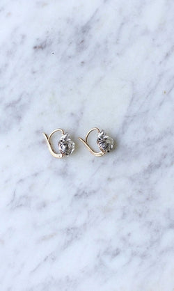 Boucles d'oreilles dormeuses diamants 0,50 Ct - Castafiore