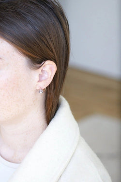 Boucles d'oreilles dormeuses diamants 0,50 Ct - Castafiore