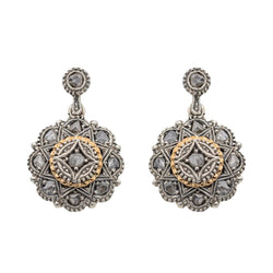 Boucles d'oreilles Dormeuses en or blanc et diamant - Castafiore