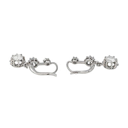 Boucles d'oreilles Dormeuses en or blanc et diamants - Castafiore