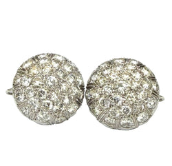Boucles d'oreilles Dormeuses en or blanc et diamants - Castafiore