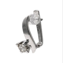Boucles d'oreilles Dormeuses en or blanc et diamants - Castafiore