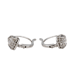 Boucles d'oreilles Dormeuses en or blanc et diamants - Castafiore