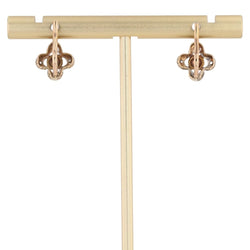 Boucles d'oreilles Dormeuses en or blanc, or rose, perles et diamants - Castafiore