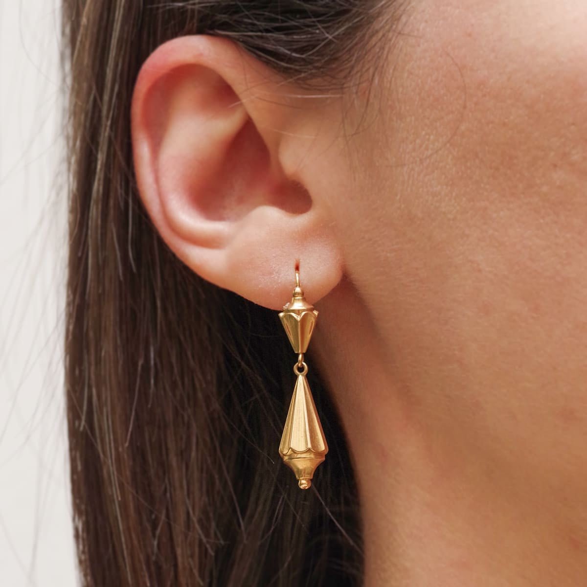 Boucles d'oreilles Dormeuses en or creux - Castafiore