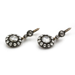 Boucles d'oreilles Dormeuses en or jaune et diamants - Castafiore