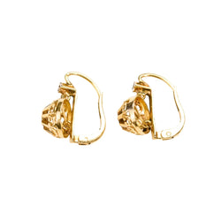 Boucles d'oreilles Dormeuses en or jaune et diamants - Castafiore