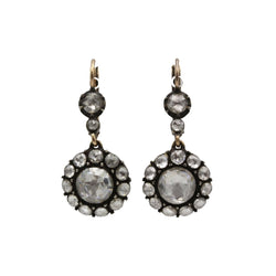 Boucles d'oreilles Dormeuses en or jaune et diamants - Castafiore