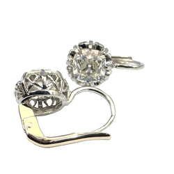 Boucles d'oreilles Dormeuses en or jaune et diamants - Castafiore