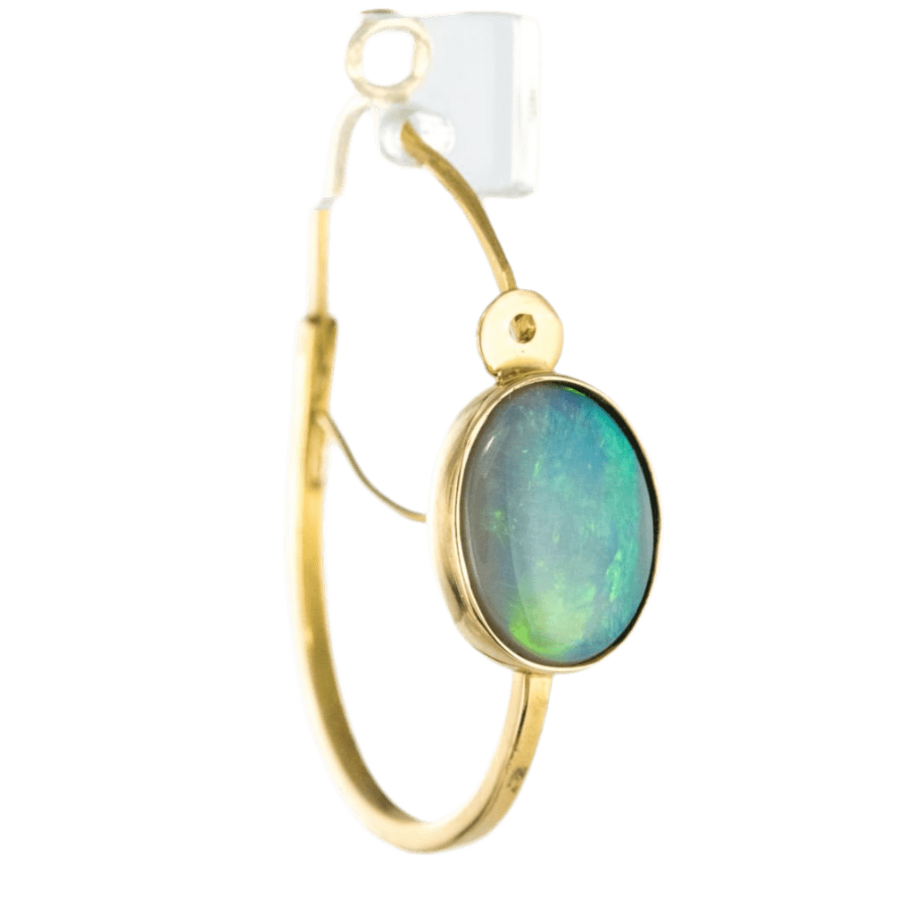 Boucles d'oreilles Dormeuses en or jaune et opales - Castafiore