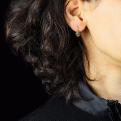 Boucles d'oreilles Dormeuses en or jaune et or blanc - Castafiore