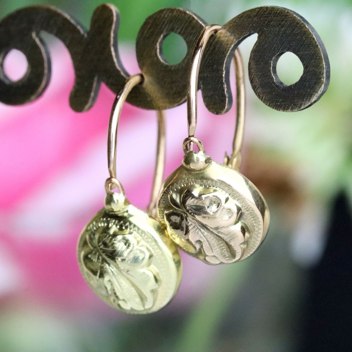Boucles d'oreilles Dormeuses en or jaune et or rose - Castafiore