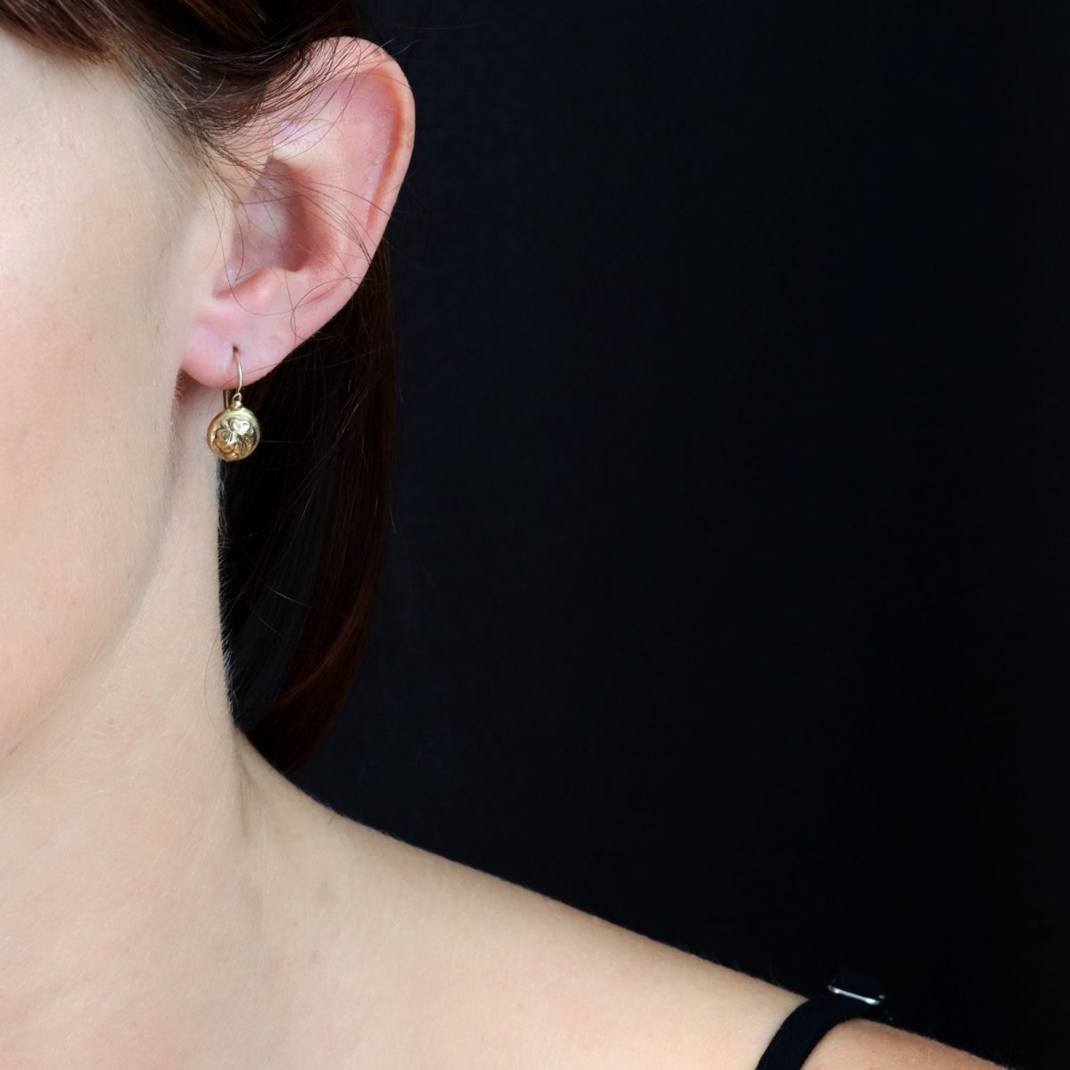 Boucles d'oreilles Dormeuses en or jaune et or rose - Castafiore