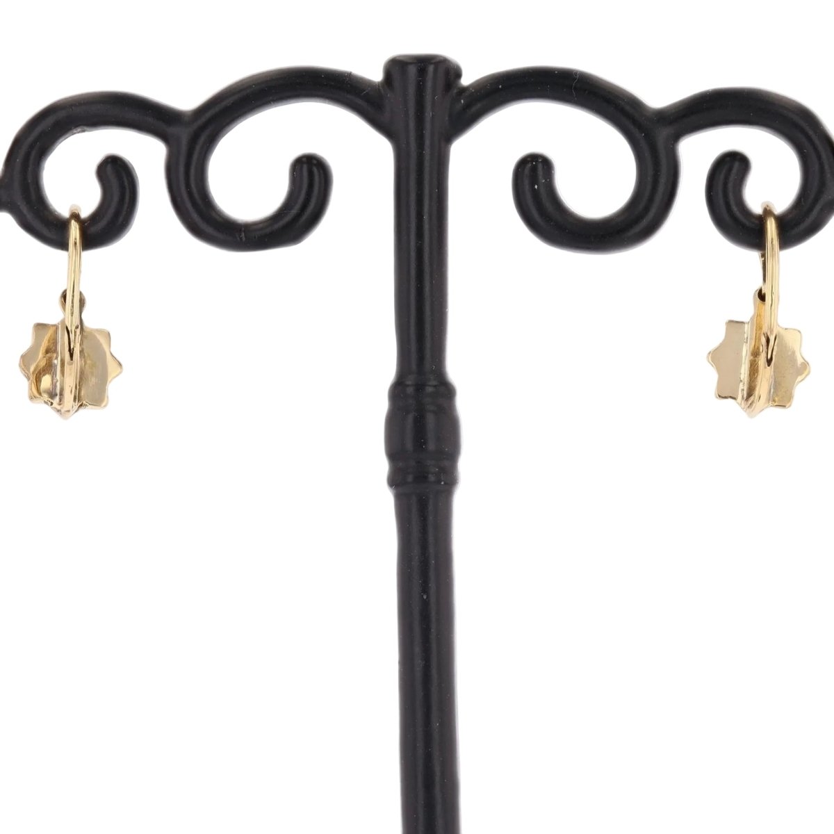 Sleepers yellow gold stars fine pearls