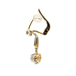 Boucles d'oreilles Dormeuses en or jaune et saphirs - Castafiore