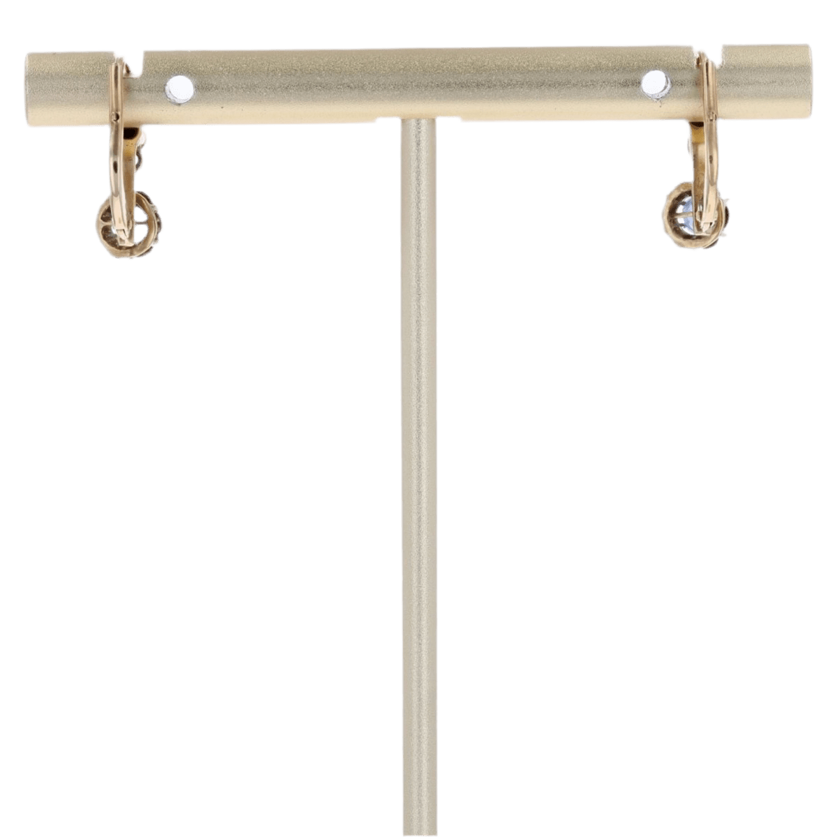 Boucles d'oreilles Dormeuses en or jaune et saphirs - Castafiore