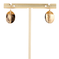 Boucles d'oreilles Dormeuses en or jaune et turquoise - Castafiore