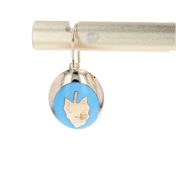 Boucles d'oreilles Dormeuses en or jaune et turquoise - Castafiore