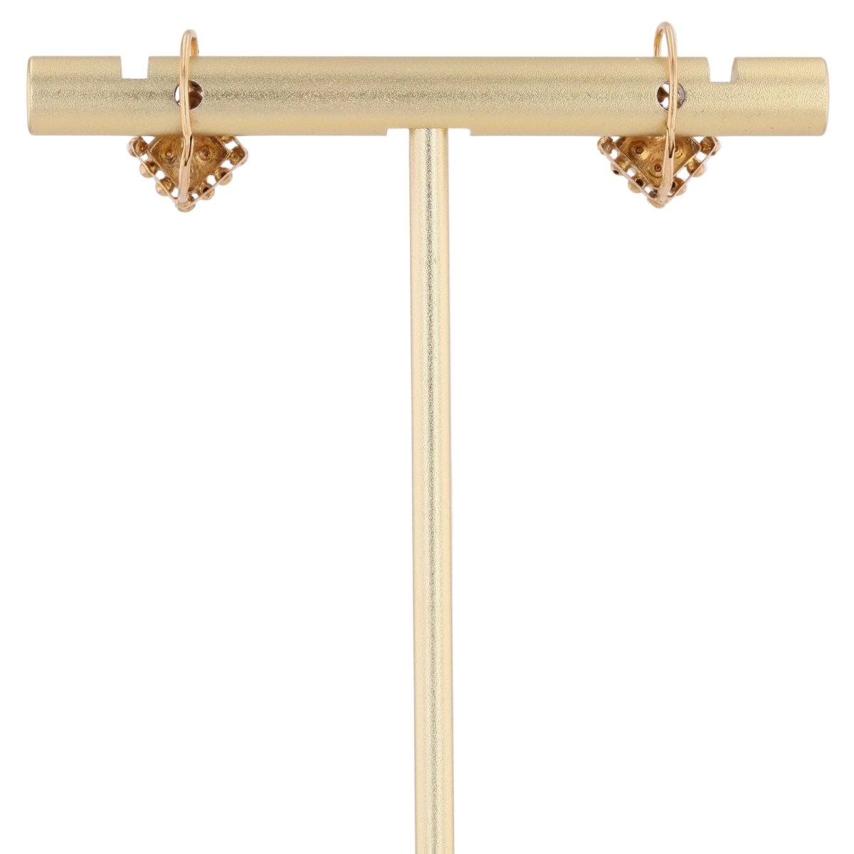 Boucles d'oreilles Dormeuses en or jaune, or rose et perles - Castafiore