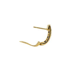 Boucles d’oreilles Dormeuses en or jaune, saphirs et diamants - Castafiore