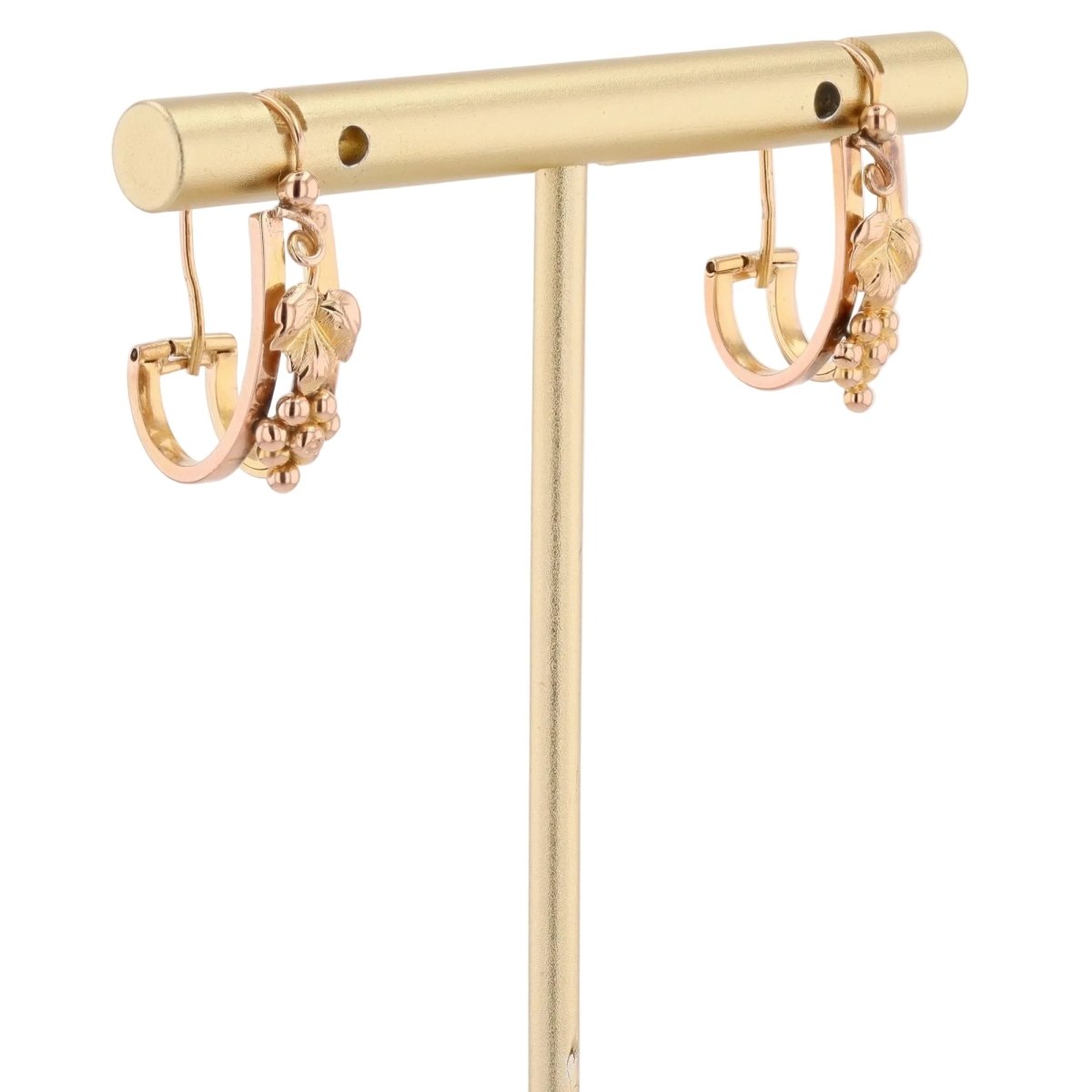 Boucles d'oreilles Dormeuses en or rose - Castafiore